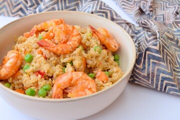 Nasi Goreng Udang or fried rice with prawns
