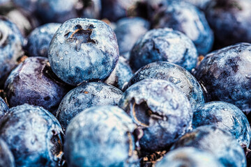 Fresh blueberry .  Blueberry berries close up texture