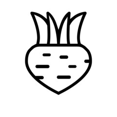Radish icon vector. vegetables illustration sign. food symbol.