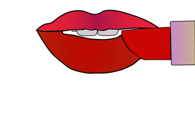 illustration of lips
