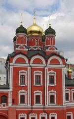 Fototapeta na wymiar Cathedral of the Sign of the Virgin on Varvarka Street in Moscow Russia