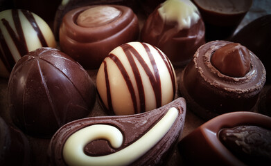 chocolate candy, sweet dessert background