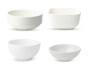 white bowl ceramic  isolated on white background