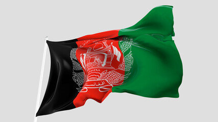 Afghanistan FLAG ISOLATED IN GREY BACKGROUND