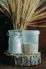 homemade rye bread and sourdough