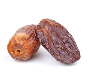 Dried dates isolated on white background