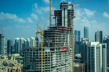 construction site in the Dubai city