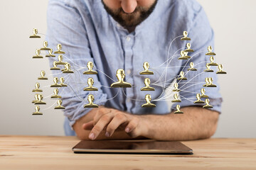 hierarchy connection team group digital