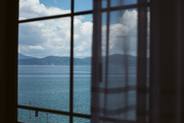 a sea view photo from the window