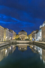 Fototapeta na wymiar Italy, Trieste, Grand Canal at dawn