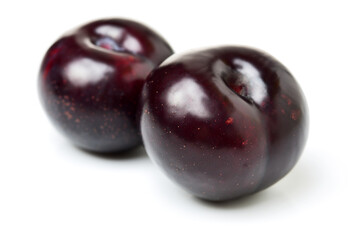 Sweet plum isolated on white background 