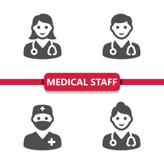 Medical Staff , Doctor, Surgeon Icons