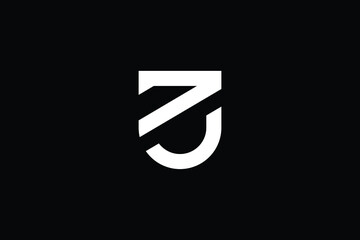 UZ logo letter design on luxury background. ZU logo monogram initials letter concept. UZ icon logo design. ZU elegant and Professional letter icon design on black background. U Z ZU UZ - obrazy, fototapety, plakaty