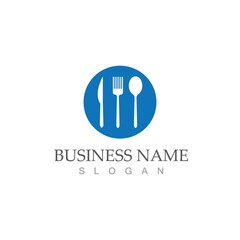 spoon and fork logo and symbol vector image