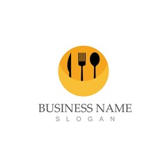 spoon and fork logo and symbol vector image