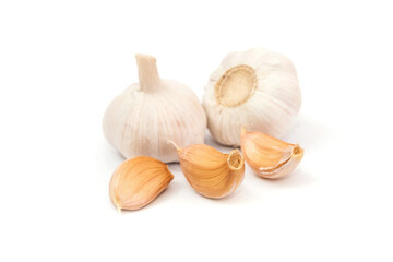 garlic isolated on white