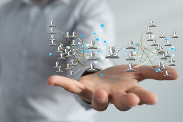 hierarchy connection team group digital