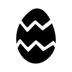 Easter egg doodle illustration isolated on white background.