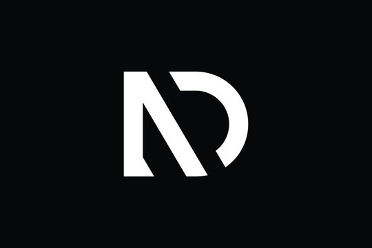DN logo letter design on luxury background. ND logo monogram initials letter concept. DN icon logo design. ND elegant and Professional letter icon design on black background. D N ND DN