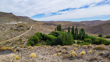 landscape with mountains