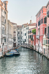 Fototapeta na wymiar Italy, Venice. canal and bridge
