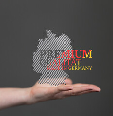 germany map digital outline silhouette 3d