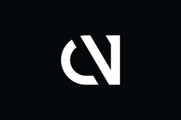 CN logo letter design on luxury background. NC logo monogram initials letter concept. CN icon logo design. NC elegant and Professional letter icon design on black background. N C CN NC