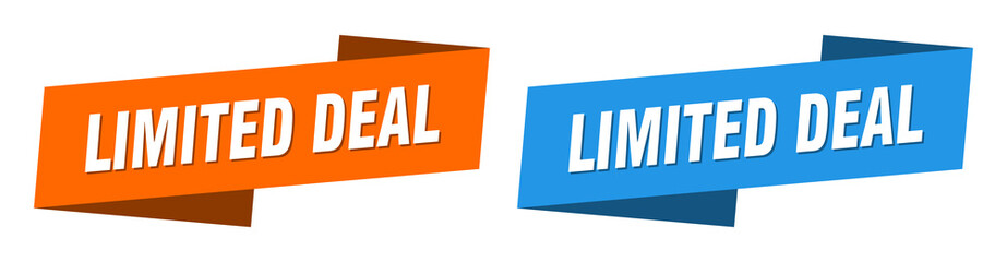 limited deal banner. limited deal ribbon label sign set