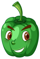 Capsicum cartoon character with facial expression