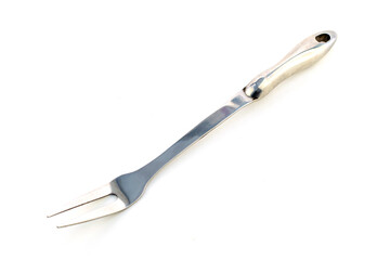 large meat fork isolated on white background