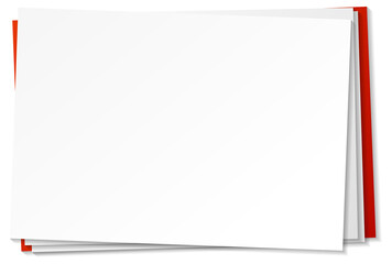 Blank paper note template on white background
