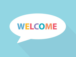 colorful welcome concept- vector illustration