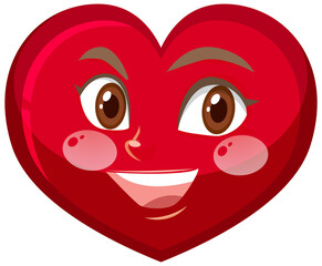 Obraz premium Heart cartoon character with facial expression