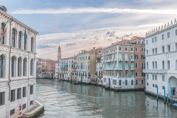 Italy, Venice. Grand Canal from Rialto Bridge