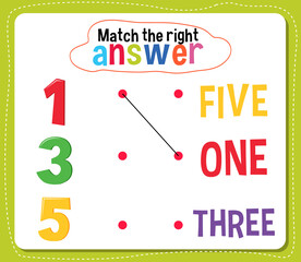 Match the right answer activity for kids