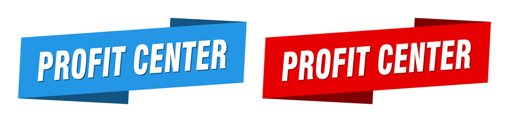 profit center banner. profit center ribbon label sign set