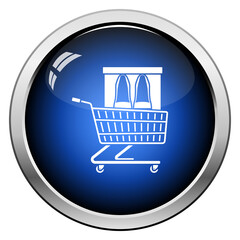 Shopping Cart With Shoes In Box Icon