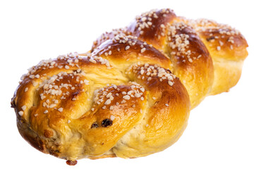 Typical traditional Austria: front view of an single Osterstriezel diagonal isolated on white background
