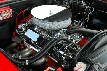 Fototapeta premium Engine from retro auto