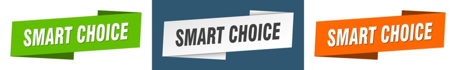smart choice banner. smart choice ribbon label sign set