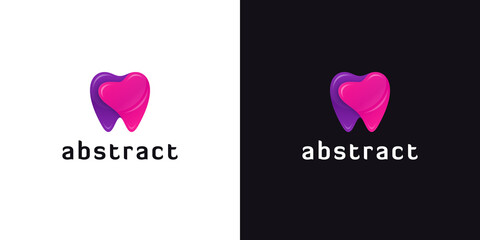 Bright Abstract Dental Logos in Two Parts