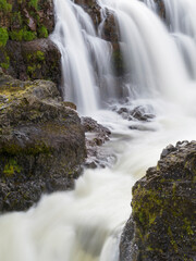 Waterfall Kolufossar near Vatnsnes in northern Iceland.