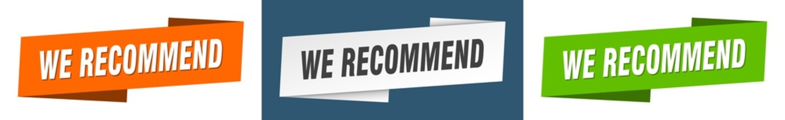 we recommend banner. we recommend ribbon label sign set