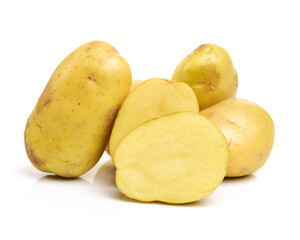 potato on white background