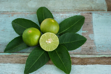 fresh limes on a table