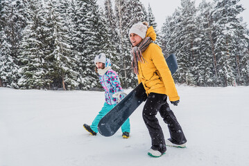 Winter entertainment. Snowboard