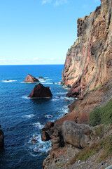 Rocks and cliff of Ponta de Sao Lourenco Madeira