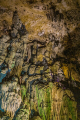 Inside the Cueva de Nerja (Nerja's cave), an impressive cavern that can be visited in Andalucia, Spain