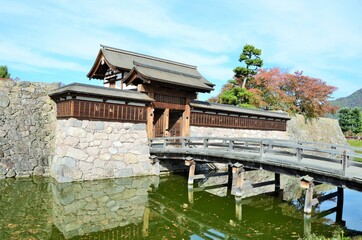 松代城 太鼓門と内堀