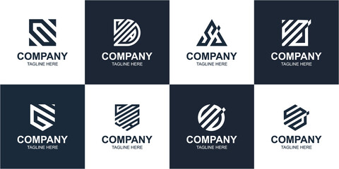 A collection of creative letter logo designs